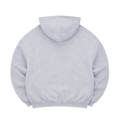 Relaxed Fit Zip Hoodie - Grey