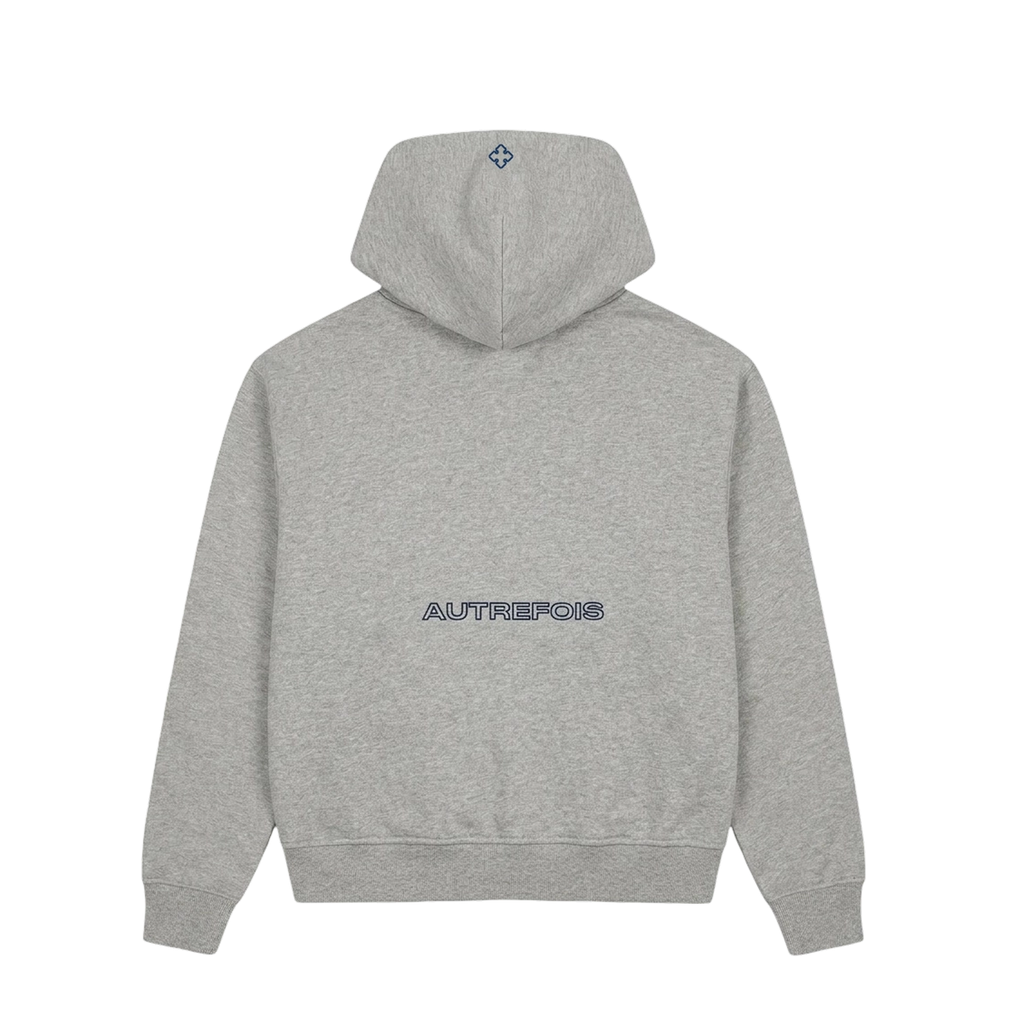 Boxy Fit Zip Hoodie - Grey