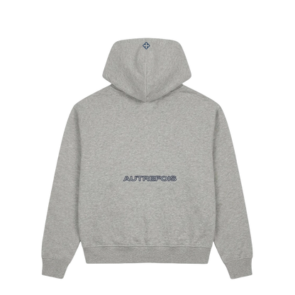 Boxy Fit Zip Hoodie - Grey
