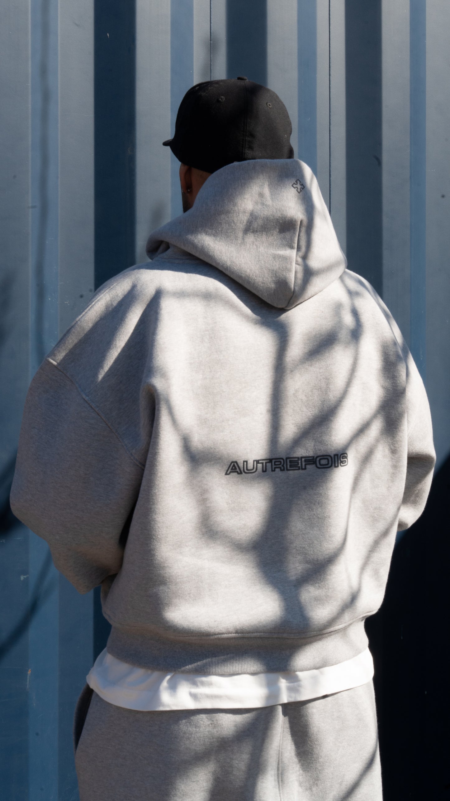 Boxy Fit Zip Hoodie - Grey